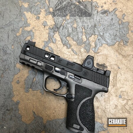 Powder Coating: Smith & Wesson M&P,Smith & Wesson,Gun Coatings,Frame,Handguns,Pistol,Defkon3,Tactical Grey H-227,Hand Stippled