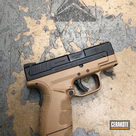 Powder Coating: Gun Coatings,Two Tone,Frame,Matte Brown H-7504M,Handguns,Pistol,Springfield XD,Springfield Armory