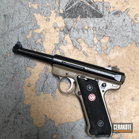 Powder Coating: Cerakote Elite Series,Gun Coatings,BLACKOUT E-100,Handguns,Pistol,Ruger MKIII,Ruger,FDE E-200