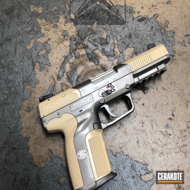Cerakoted Cerakote Two Toned Fnh Five-seven Handgun