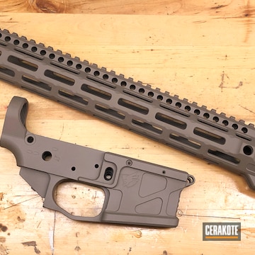Cerakoted Ar-15 Stripped Lower And Handguard One Color