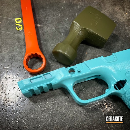 Powder Coating: Hunter Orange H-128,Hammerhead,Handgun Frame,Wrench,Noveske Bazooka Green H-189,Robin's Egg Blue H-175