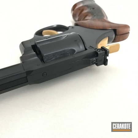 Powder Coating: Gun Coatings,Two Tone,BLACKOUT E-100,Gold H-122,Revolver,Taurus 86,Old,Taurus