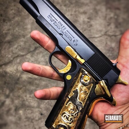Powder Coating: .38 Super,Graphite Black H-146,Gun Coatings,1911,Pistol,Colt 1911,38super,Colt