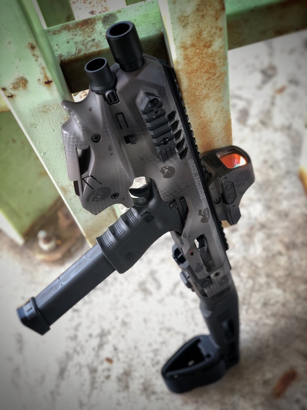 Micro Roni with a Custom Cerakote Net Camo Finish by Web User | Cerakote