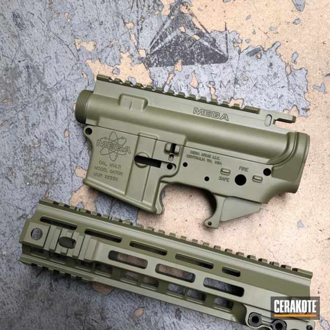 Cerakote - Mega Arms Ar Builders Kit Cerakoted Using Mcmillan® Tan And  Graphite Black