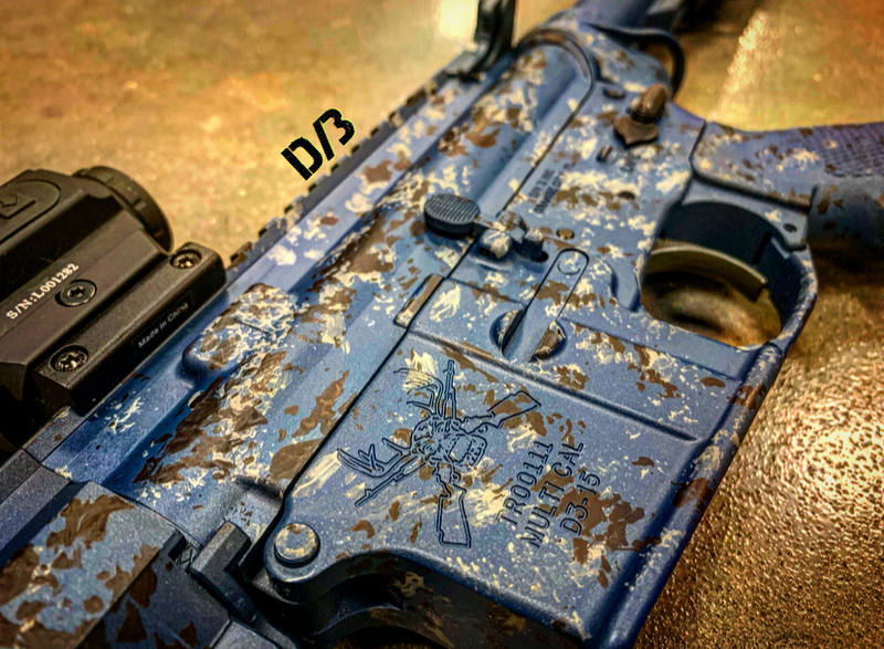 Sponge Paint Rifle Stock Cerakoted Sponge Camo | Cerakote Gallery