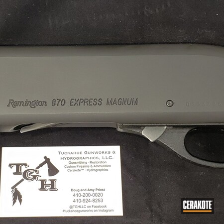 Powder Coating: Graphite Black H-146,Gun Coatings,Shotgun,Remington 870,Remington,Remington 870 Magnum