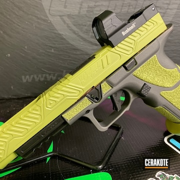 Cerakoted Zev Glock Finished In H-237 Tungsten And H-313 Mojito