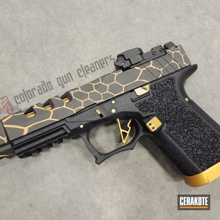 Powder Coating: Graphite Black H-146,Glock,Gun Coatings,Pistol,Gold H-122,Polymer80,Kryptek,Hex Camo