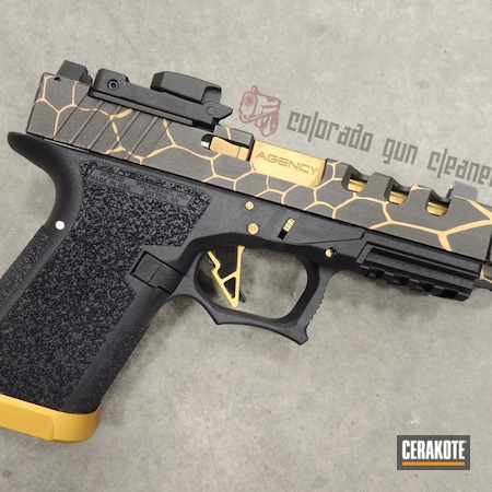 Powder Coating: Graphite Black H-146,Glock,Gun Coatings,Pistol,Gold H-122,Polymer80,Kryptek,Hex Camo