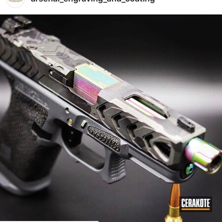 Powder Coating: Graphite Black H-146,Glock,Gun Coatings,Outcrop Camo,Pistol,Sniper Grey H-234,Cobalt H-112,Tungsten H-237