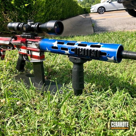Powder Coating: Stars,Bright White H-140,Graphite Black H-146,Gun Coatings,NRA Blue H-171,We the people,USMC Red H-167,1776,50 Beowulf,Tactical Rifle,American Flag,Stars and Stripes