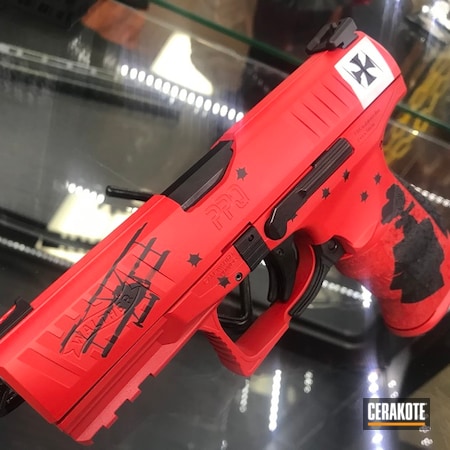 Powder Coating: Gun Coatings,Pistol,Walther,USMC Red H-167,Snoopy,Shimmer Aluminum H-158,Walther PPQ,Red Baron,Gen II Graphite Black HIR-146