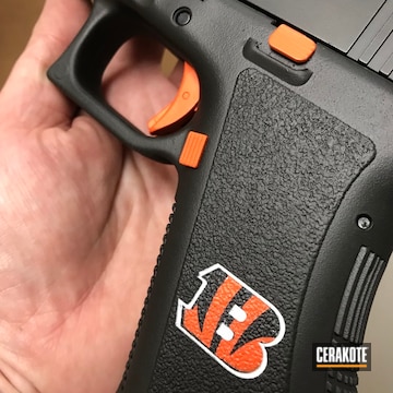 Cerakoted Cincinnati Bengals Themed Glock