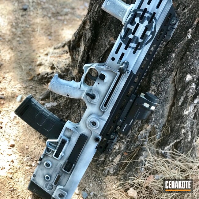 Cerakoted Iwi Tavor Rifle In H-146 And H-136