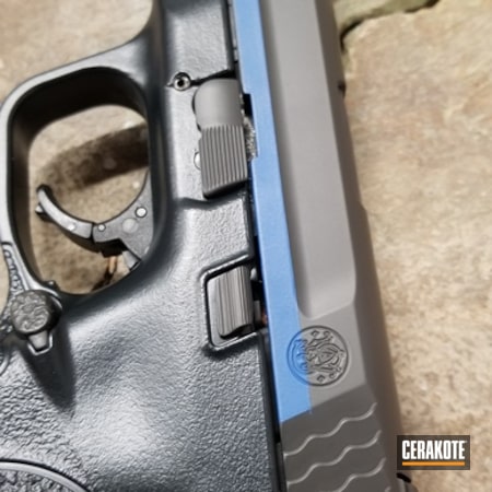 Powder Coating: Smith & Wesson M&P,Smith & Wesson,Smoke E-120,Gun Coatings,NRA Blue H-171,Thin Blue Line,M&P 9,Pistol,Midnight E-110,MICRO SLICK DRY FILM LUBRICANT COATING (AIR CURE) C-110,Solid Color