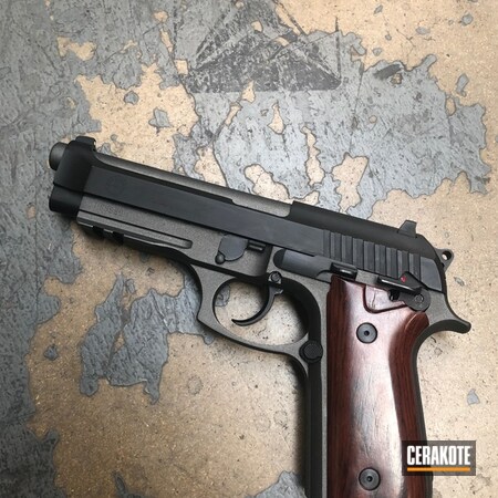 Powder Coating: Graphite Black H-146,Gun Coatings,Handguns,Pistol,Taurus PT92,Tungsten H-237,Taurus