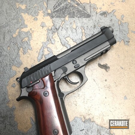 Powder Coating: Graphite Black H-146,Gun Coatings,Handguns,Pistol,Taurus PT92,Tungsten H-237,Taurus