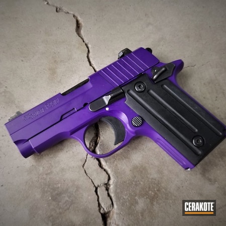 Powder Coating: Gun Coatings,Wild Purple H-197,S.H.O.T,Sig Sauer,Pistol,LOLLYPOP PURPLE C-163,Sig Sauer P238