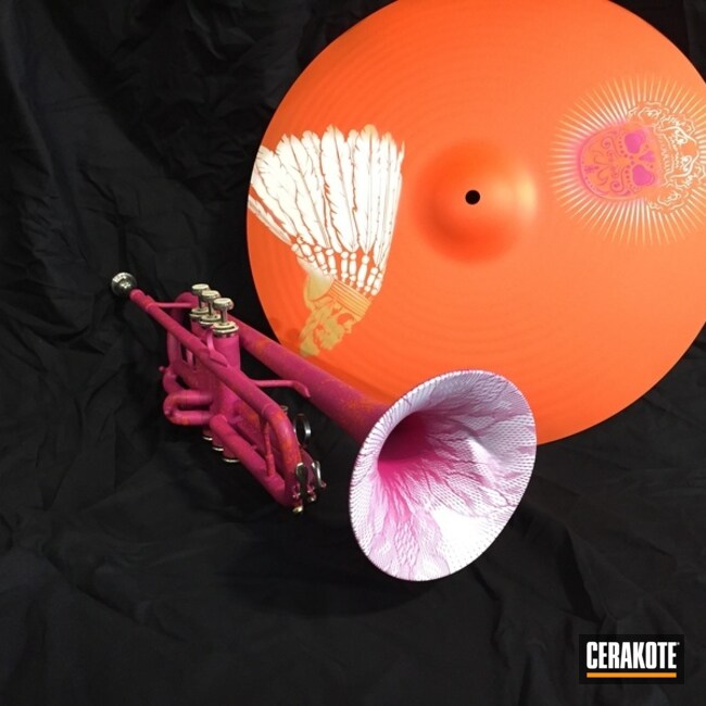 Cerakoted Custom Cerakoted Trumpet And Cymbal