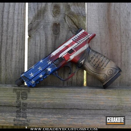 Powder Coating: Smith & Wesson,Graphite Black H-146,Gun Coatings,Chocolate Brown H-258,Snow White H-136,NRA Blue H-171,S.H.O.T,Pistol,Custom Theme,USMC Red H-167,American Flag,Constitution