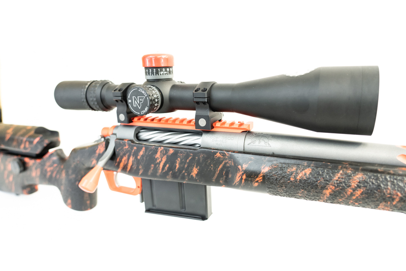 Custom Raging Hunter Cerekote Bolt Action Rifle with Cerakote H-128 Hunter Orange by PAUL | Cerakote