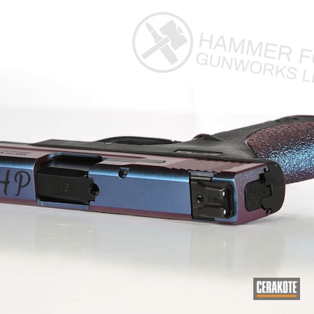 Powder Coating: Graphite Black H-146,Smith & Wesson,Gun Coatings,GunCandy,Two Tone,S.H.O.T,Pistol,HIGH GLOSS CERAMIC CLEAR MC-160