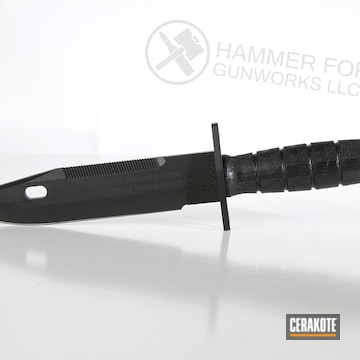 Cerakoted Eod Fixed Blade Knife Cerakoted With H-146 Graphite Black