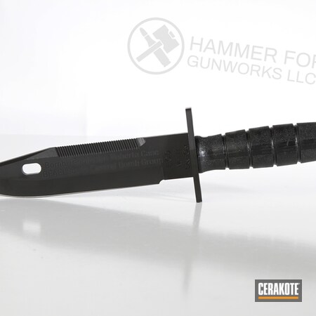 Powder Coating: Laser Engrave,Graphite Black H-146,S.H.O.T,Fixed-Blade Knife,EOD,Knife,M11,More Than Guns