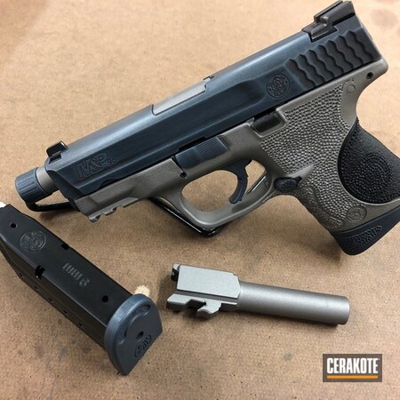 Powder Coating: Graphite Black H-146,Smith & Wesson,Gun Coatings,S.H.O.T,Pistol,Blue Titanium H-185,Gun Metal Grey H-219