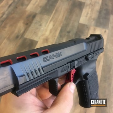 Cerakoted Canik Tp9sfx With A Cerakote H-146 Finish And H-167 Accents