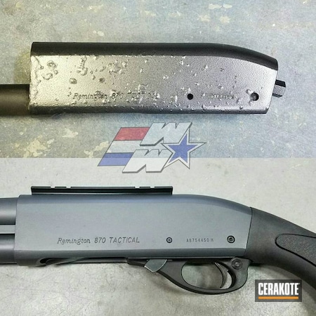 Powder Coating: Gun Coatings,Shotgun,S.H.O.T,Refinished,Remington 870,Remington,Sniper Grey H-234,Wicked Weaponry,Before and After,Restoration