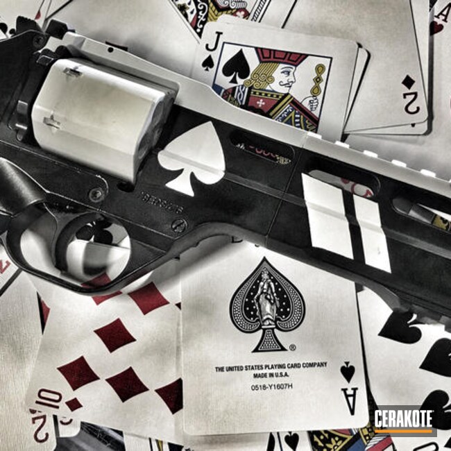 Cerakoted Chiappa Rhino 60ds Revolver With Custom Cerakote Ace Of Spades Finish