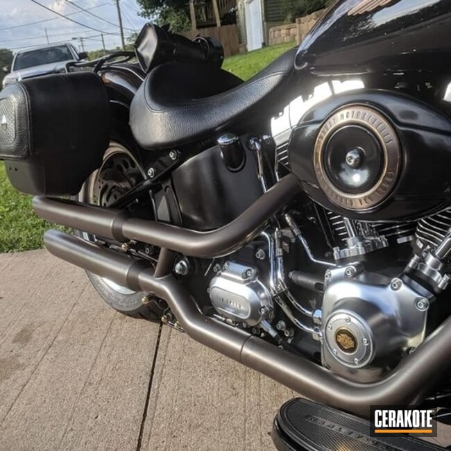 Cerakoted Harley Davidson Exhaust Cerakoted With A Mix Of C-148 And C-7300