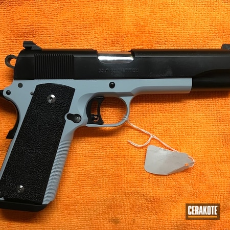 Powder Coating: Graphite Black H-146,Gun Coatings,Two Tone,1911,S.H.O.T,Pistol,Colt 1911,BATTLESHIP GREY H-213,Colt,Retired Deputy Sheriff