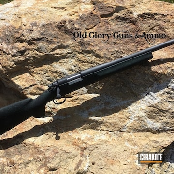 Cerakoted Remington 700 Bolt Action Rifle Cerakoted In H-112 Cobalt