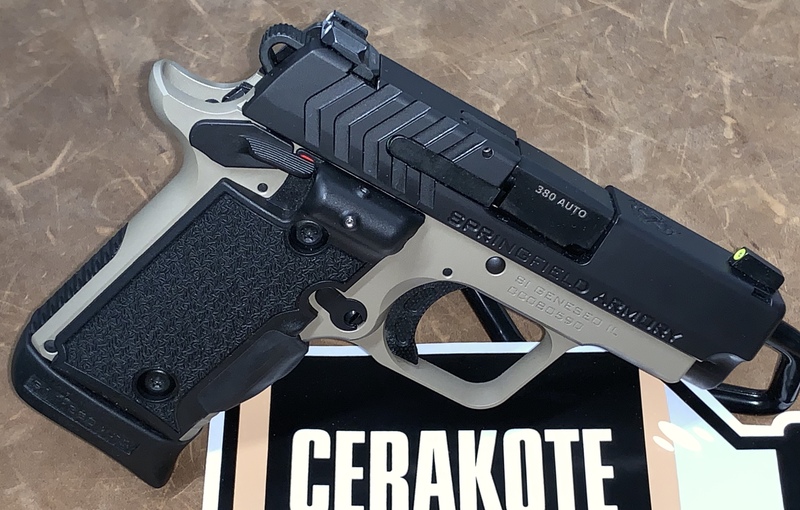 Springfield 911 Handgun with Cerakote Armor Black and Coyote Tan by Web ...