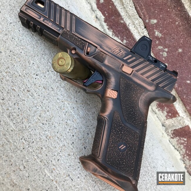 Cerakoted Distressed Zev Glock Handgun