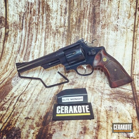 Powder Coating: Smith & Wesson,Gun Coatings,Cerakote Elite Series,S.H.O.T,Midnight E-110,Revolver,44 Magnum