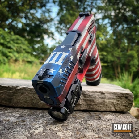 Powder Coating: S.H.O.T,Sig Sauer,Sig Sauer P320,Murica,P320,Merica,Sig,Gun Coatings,NRA Blue H-171,Stormtrooper White H-297,Betsy Ross,USMC Red H-167,American Flag