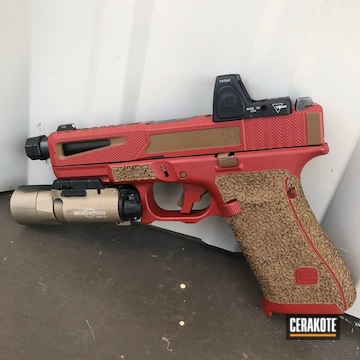 Cerakoted Custom Glock 19x Handgun With Cerakote H-250 And H-221