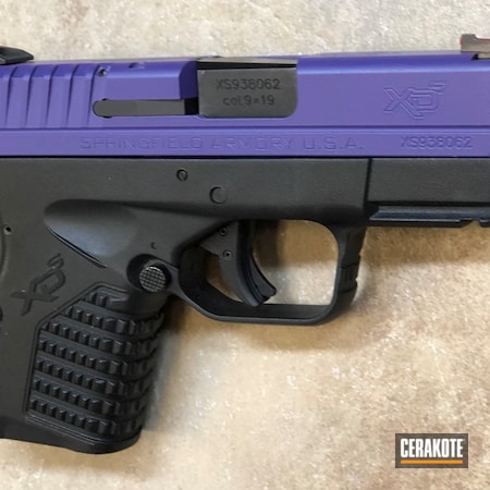 Powder Coating: Gun Coatings,Two Tone,S.H.O.T,Pistol,Springfield XDS 3.3,Springfield Armory,Bright Purple H-217