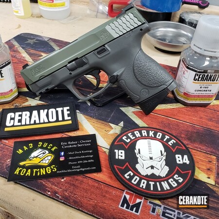 Powder Coating: Jungle E-140,Smith & Wesson,Gun Coatings,Two Tone,Cerakote Elite Series,S.H.O.T,Pistol,Concrete E-160G,Jungle E-140G,Concrete E-160