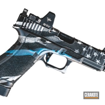 Cerakoted Thin Blue Line Finish With Cerakote H-190, H-171 And H-139