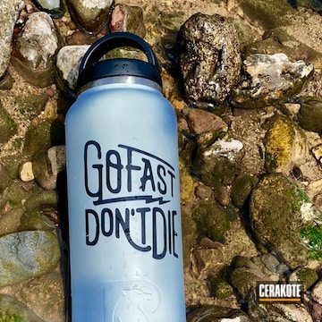 Cerakoted Rtic Water Bottle With Cerakote H-140 Bright White