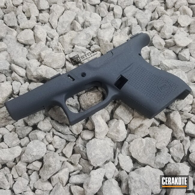 Cerakoted Glock 43 Frame Cerakoted With H-295 Cobalt Kinetics Slate