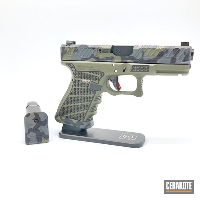 Cerakoted Zev Glock 19 With A Cerakote Camo Finish