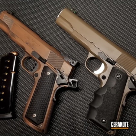 Powder Coating: .45 ACP,Gun Coatings,Tactical,1911,S.H.O.T,Copper Brown H-149,Armor Black H-190,Flat Dark Earth H-265,Pistols