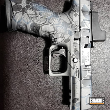 Powder Coating: Graphite Black H-146,Beretta APX,Gun Coatings,S.H.O.T,Pistol,Beretta,Blue Titanium H-185,Stainless H-152,Kryptek